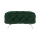 Taburet verde închis cu tapițerie din catifea Chelsea – Ropez