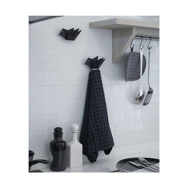 Cuier de perete Qualy&CO Early Bird, negru-image-2