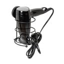 Suport de perete pentru uscătorul de păr Wenko Vacuum-Loc® Milazzo, negru
