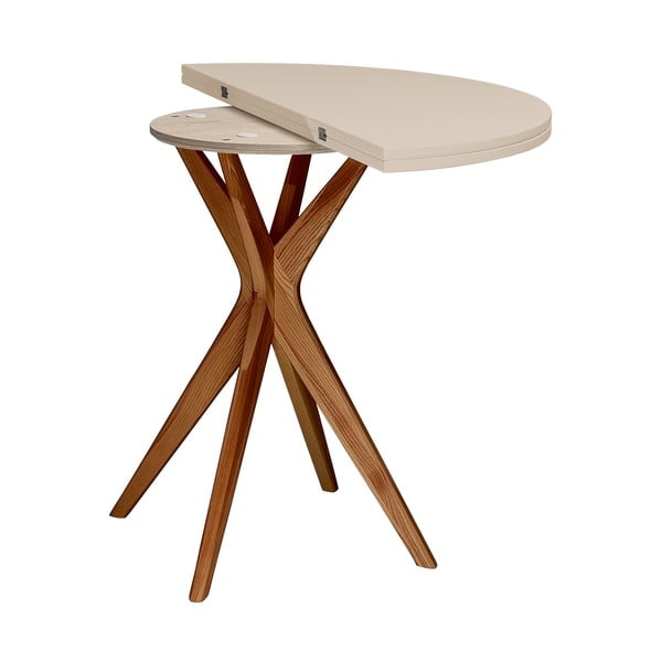 Masă de dining rotundă extensibilă 45x90 cm Jubi – Ragaba-image-3