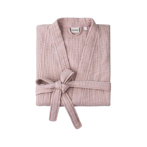 Halat roz S/M din muselină Kimono – Foutastic-image-2