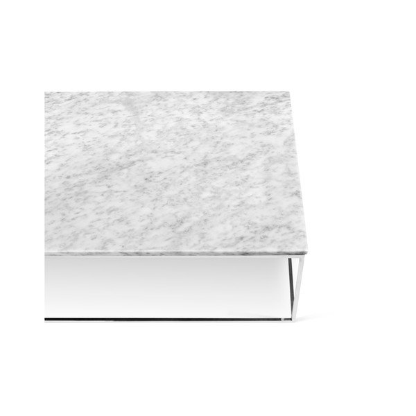 Măsuță TemaHome Gleam din marmură, cu picioare cromate, 120 cm, alb-image-3