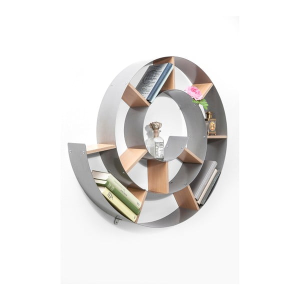 Bibliotecă perete Kare Design Snail, gri-image-3