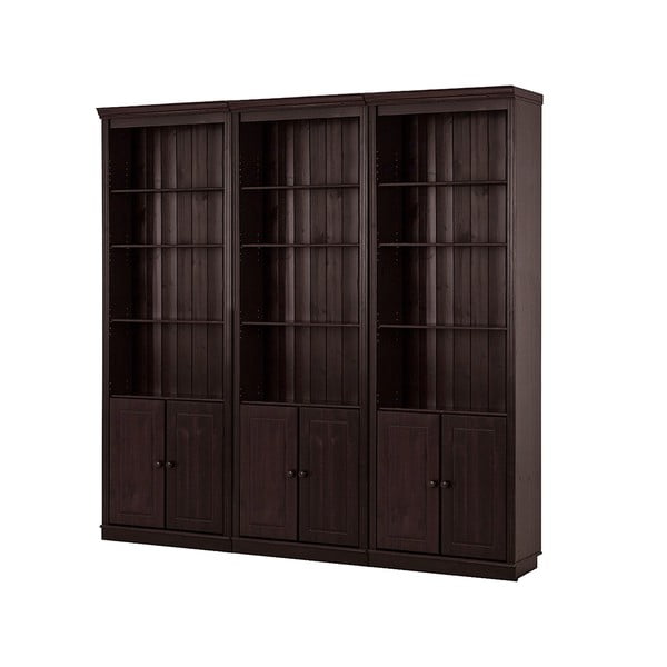 Bibliotecă maro din lemn de pin 222x223 cm Anita – Støraa-image-2