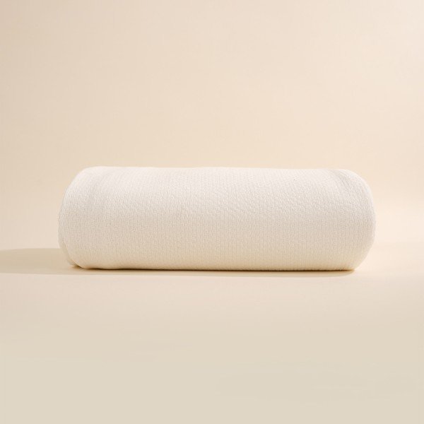Cuvertură albă din bumbac pentru pat dublu 160x220 cm Hasir - Mijolnir