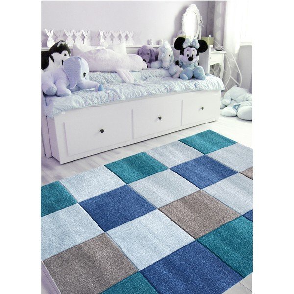 Covor pentru copii Happy Rugs Patchwork, 120x180 cm, albastru-image-2