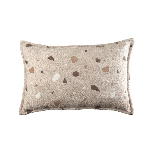 Pernă decorativă pentru copii maro deschis bouclé/chenille Terrazzo Bolster – Wigiwama