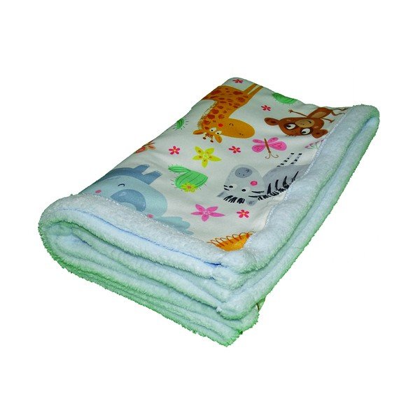 Pătură pentru copii albastru-deschis 80x100 cm – OYO kids-image-2