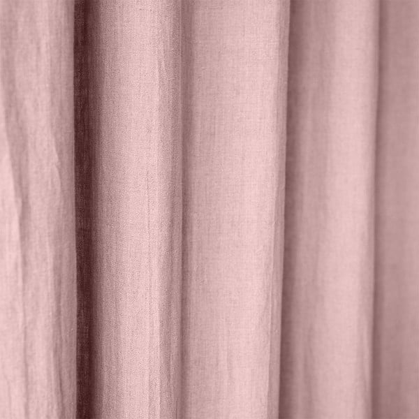 Draperie din in cu tunel de prindere Linen Tales Night Time, 275 x 140 cm, roz deschis-image-1