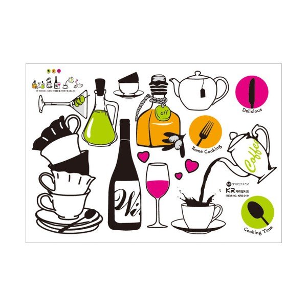 Set autocolante Ambiance Wine and Tea-image-1