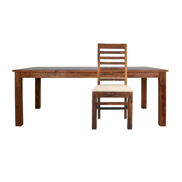  Set masă și scaune din lemn de palisandru Massive Home Nicco, 6 persoane