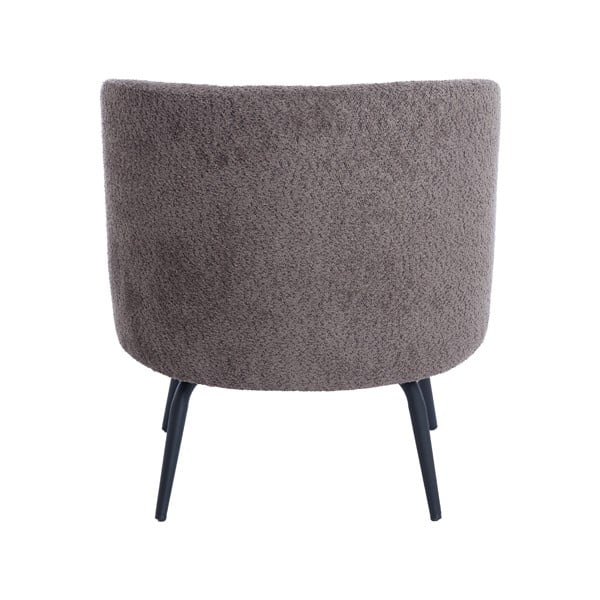 Fotoliu maro închis cu tapițerie din stofă bouclé Dieyda – Light & Living-image-4