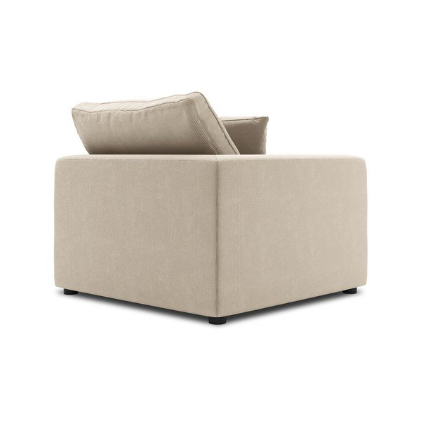 Modul cu tapițerie din catifea pentru canapea colț de stânga Windsor & Co Sofas Galaxy, bej-image-3
