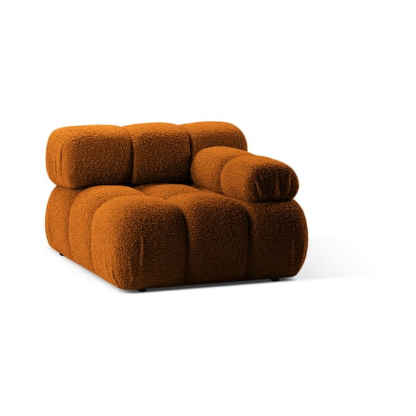 Modul pentru canapea modulară portocaliu cu tapițerie din țesătură bouclé (cu colț pe partea dreaptă) Bellis – Micadoni Home-image-3