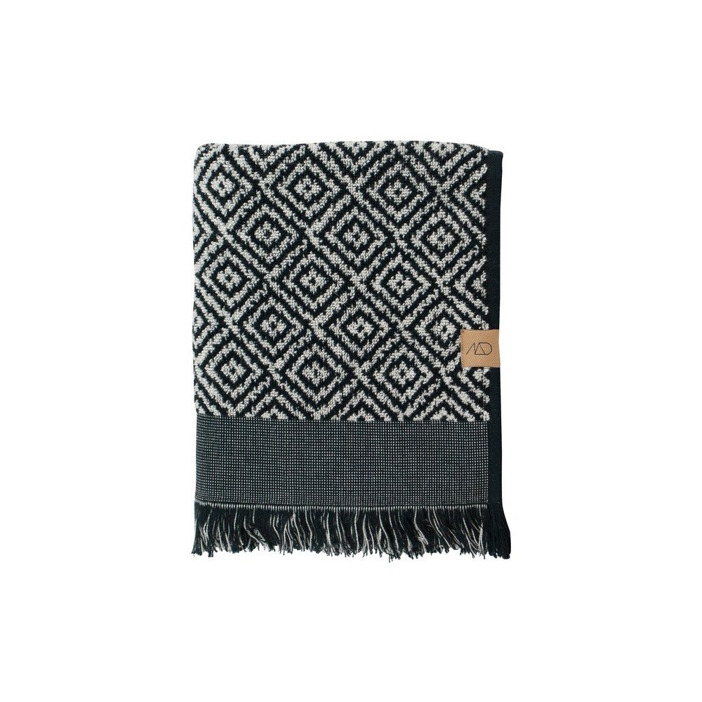 Prosop alb-negru din bumbac 70x140 cm Morocco – Mette Ditmer Denmark