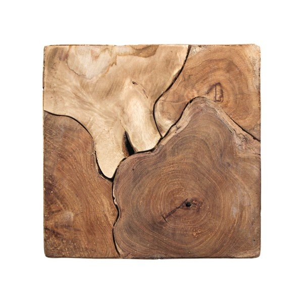 Măsuță din lemn de tec HSM collection Cube, 30 x 35 cm-image-1