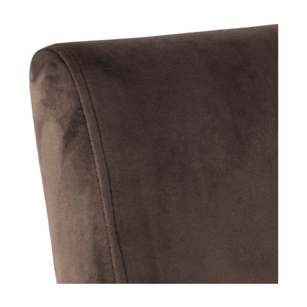 Fotoliu cu husă din catifea Actona Cloe, maro închis-image-2