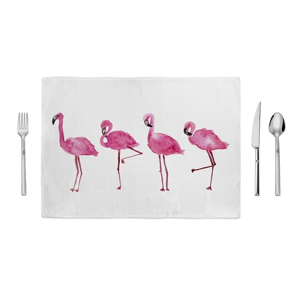 Suport farfurie Home de Bleu Painted Flamingos, 35 x 49 cm