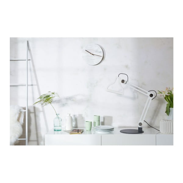 Ceas de perete din marmură Zuiver Marble Time, alb-image-1