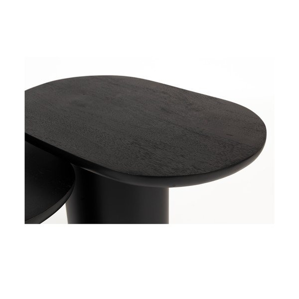 Măsuțe auxiliare 2 buc. cu blat din lemn de mango 37x56 cm Bela – White Label-image-4