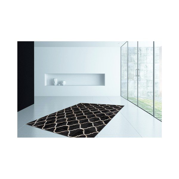 Covor negru din piele Eclipse,120x170cm-image-1