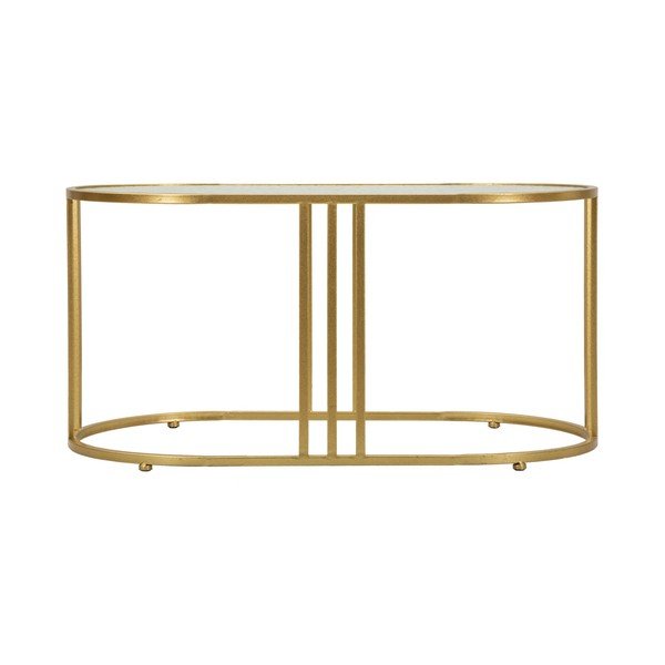 Măsuță de cafea albă-aurie cu blat din sticlă 50x90 cm Antalia – Mauro Ferretti-image-4