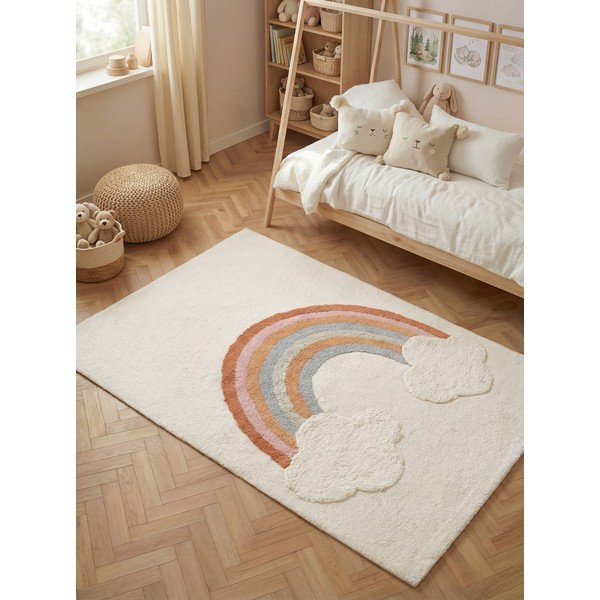 Covor pentru copii crem lavabil/țesut manual din bumbac 140x200 cm Snuggle Petite – Hanse Home-image-1