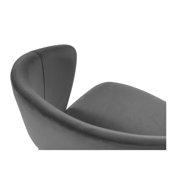 Scaun de sufragerie gri închis cu cotiere tapițat Elpis – Windsor & Co Sofas-image-3