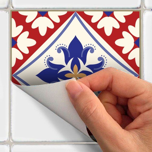 Set 24 autocolante de perete Ambiance Tiles Azulejos Sofiana, 10 x 10 cm-image-3
