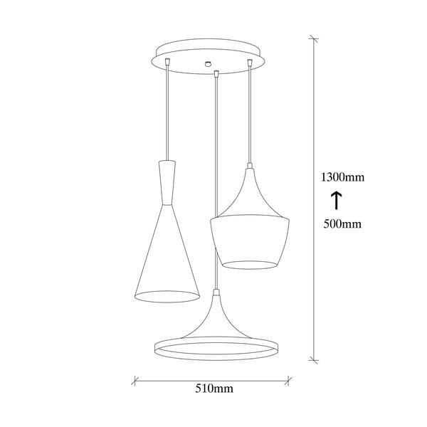 Lustră neagră/arămie cu abajur din metal ø 51 cm Elmas – Opviq lights-image-3