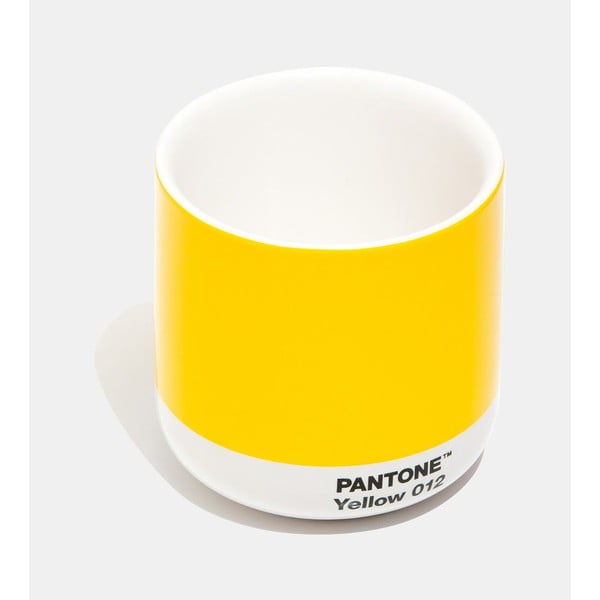 Cană termică din ceramică Pantone Cortado, 175 ml, galben
