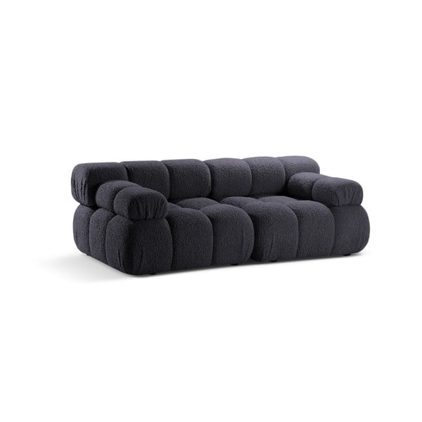 Canapea modulară gri antracit cu tapițerie din țesătură bouclé 188 cm Bellis – Micadoni Home-image-4