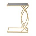 Măsuță auxiliară cu blat din sticlă 25.5x45.5 cm Glam – Mauro Ferretti