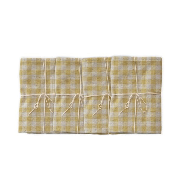 Set 4 șervețele textile Really Nice Things Beige Vichy, 43 x 43 cm