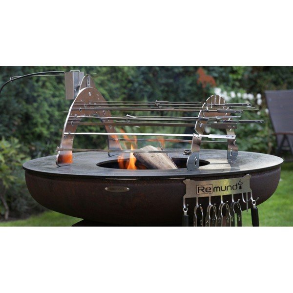Suport pentru grătar din oțel cromat Rotisserie Set – Remundi-image-3