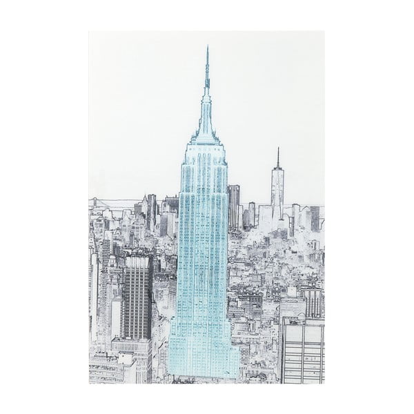 Tablou din sticlă pentru perete Kare Design Empire State Building, 120 x 80 cm