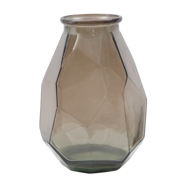 Vază din sticlă reciclată Mauro Ferretti Stone, ⌀ 25 cm, maro