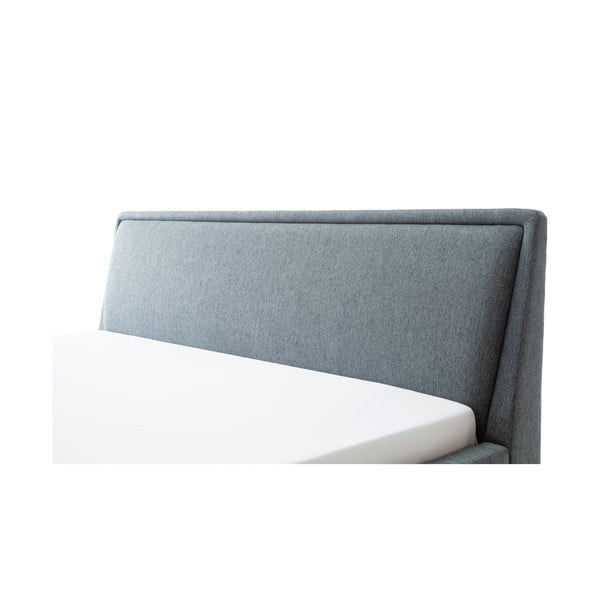 Pat matrimonial verde/albastru tapițat fără somieră 160x200 cm Frieda – Meise Möbel-image-3