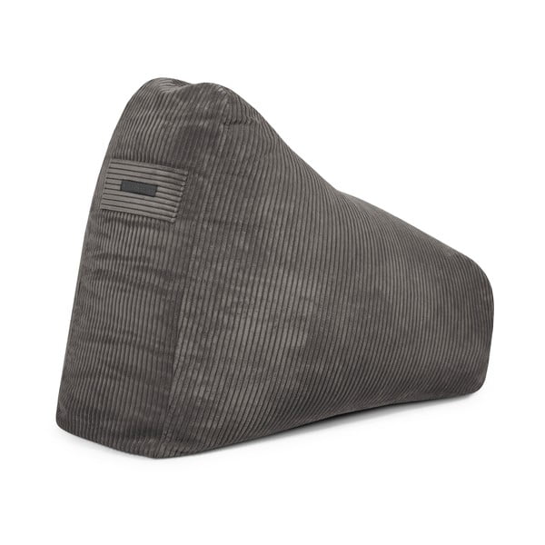 Fotoliu puf pentru copii maro închis cu tapițerie din catifea reiată Snug 80 – SLOWDOWN-image-3