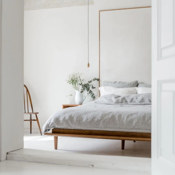 Față de pernă alb-negru din in 70x90 cm - Linen Tales-image-2