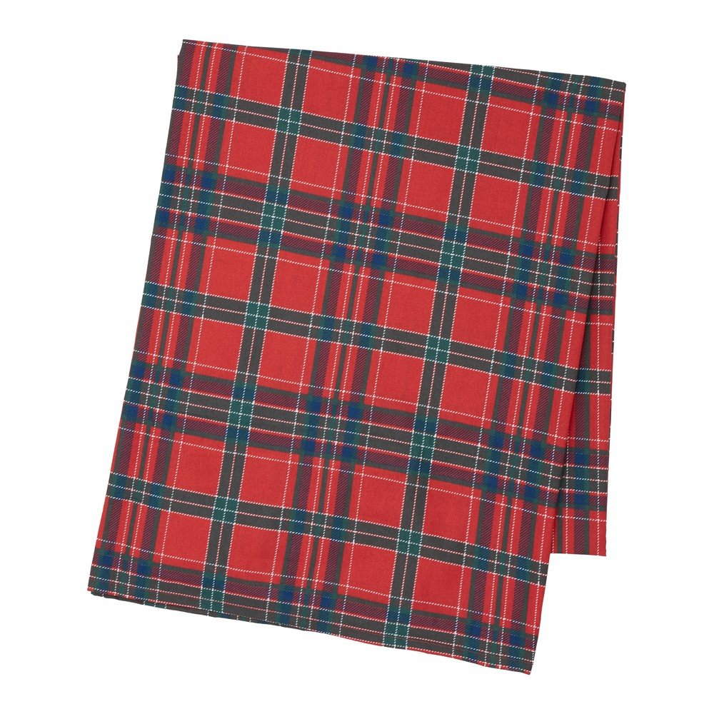 Fata de masa din bumbac 178x137 cm cu model de Craciun Christmas Tartan Check – Catherine Lansfield