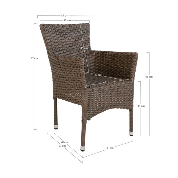 Scaun de grădină Casa Nordic Seattle, gri-image-4