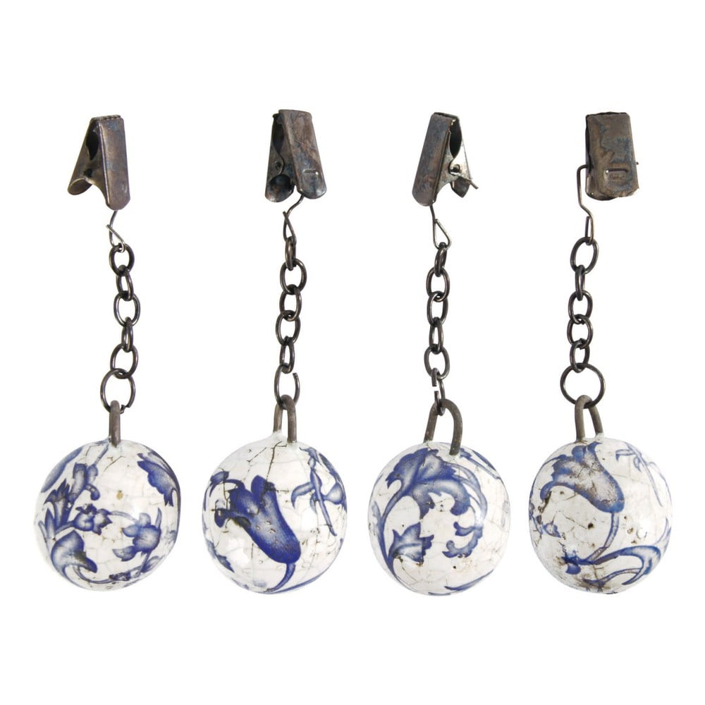 Set 4 greutăți din ceramică cu cleme pentru șervețele / documente Esschert Design Garden
