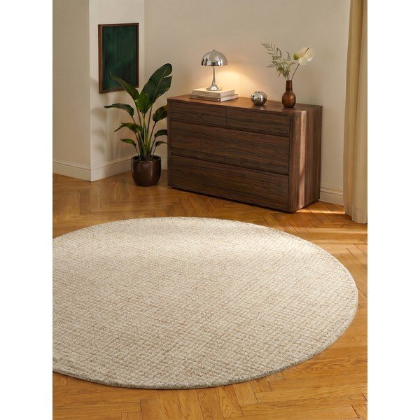 Covor în culoare naturală rotund din lână ø 160 cm Eloise – Hanse Home-image-4