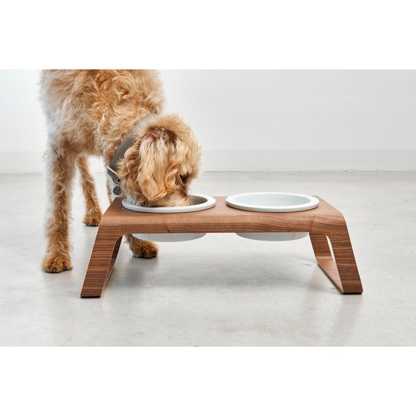 Set boluri cu suport pentru câini Desco Walnut M – MiaCara-image-1