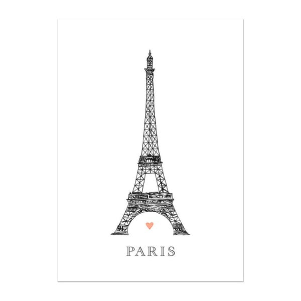 Poster Leo La Douce Tour Eiffel, 21 x 29,7 cm