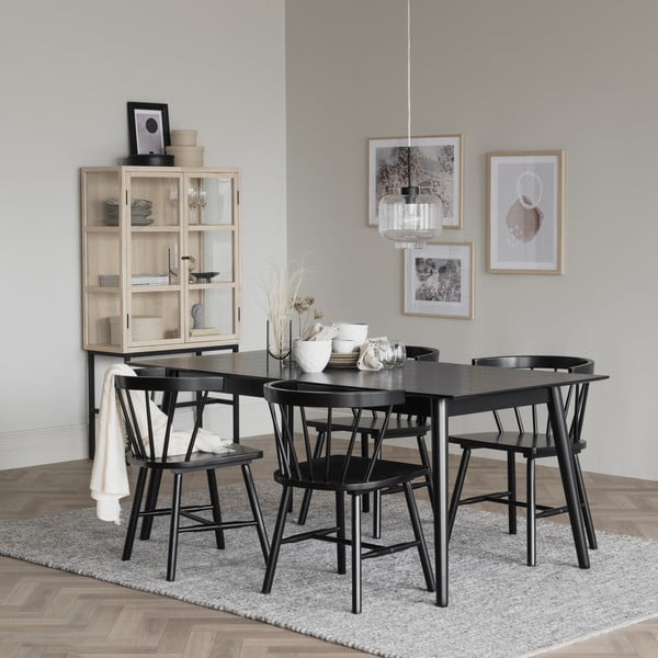 Masă de dining Rowico Lotta, 180 x 90 cm, negru-image-1