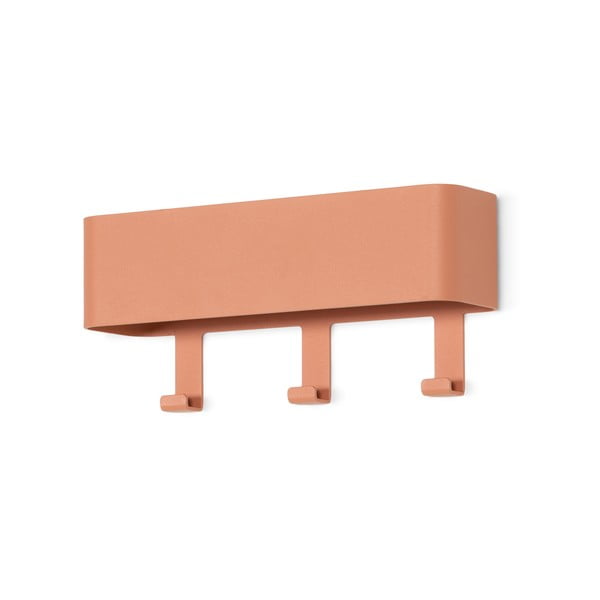 Cuier de perete roz somon  cu raft din metal Dax Play – Spinder Design