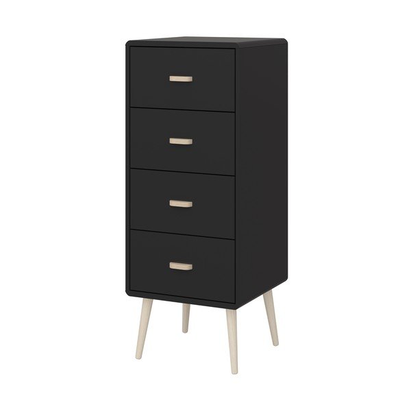Comodă neagră înaltă 41x105 cm Mino - Tvilum-image-2