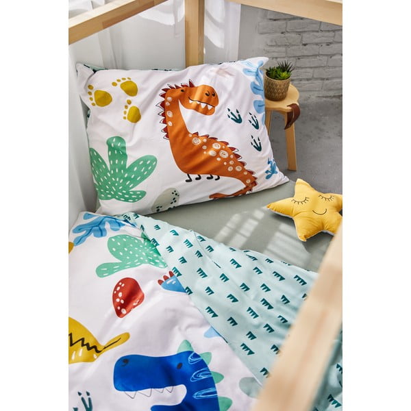 Lenjerie de pat pentru copii din bumbac  140x200 cm Dinos – Bonami Selection-image-2